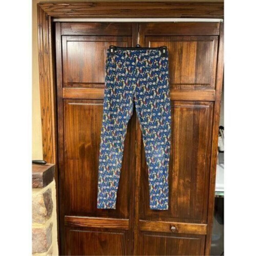 Lularoe blue hula girl leggings size OS
